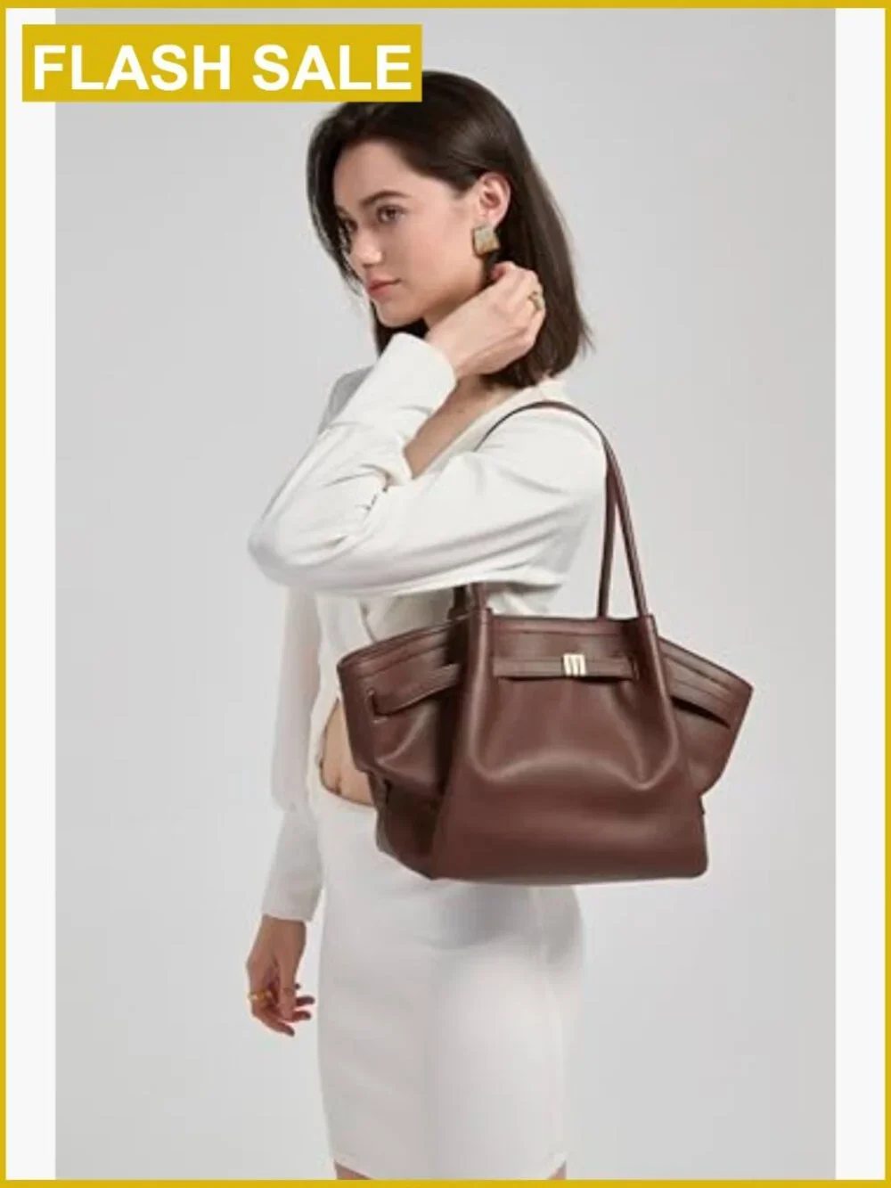 Designer Vegan Leather Tote Bag For Women Shoulder Handbag Ladies Purse